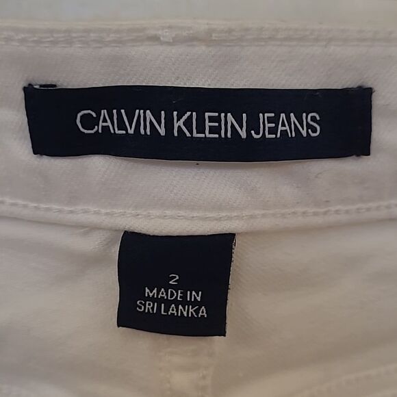 Calvin Klein White Skinny Jeans Size 2 - Picture 5 of 6